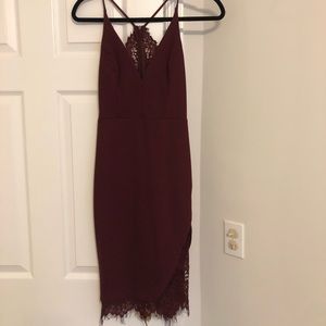 ASTR lace midi dress